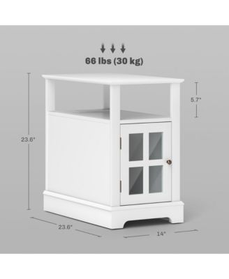 Side Table with Charging Station and USB Ports