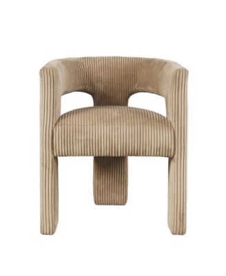Bowen Modern Three-Leg Upholstered Accent Dining Armchair with Corduroy Fabric