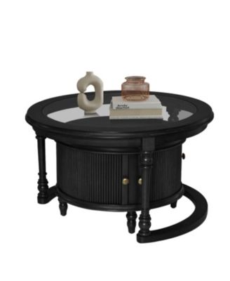 Streamdale Modern Nesting Coffee Table Set with Glass and Solid Wood Frame