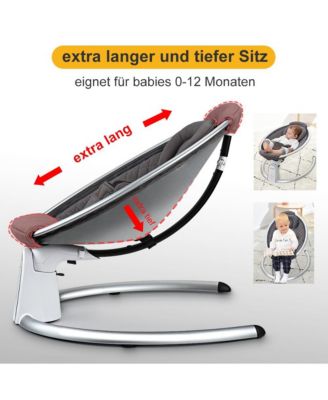 Electric Baby Bouncer Baby Rocker Baby Chair with Bluetooth, Music Speaker, Intelligent Timing and LED Touch Screen