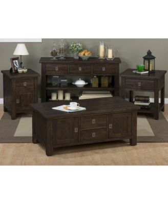 Kona Grove Distressed Rustic Solid Acacia Rectangle 48" Coffee Table