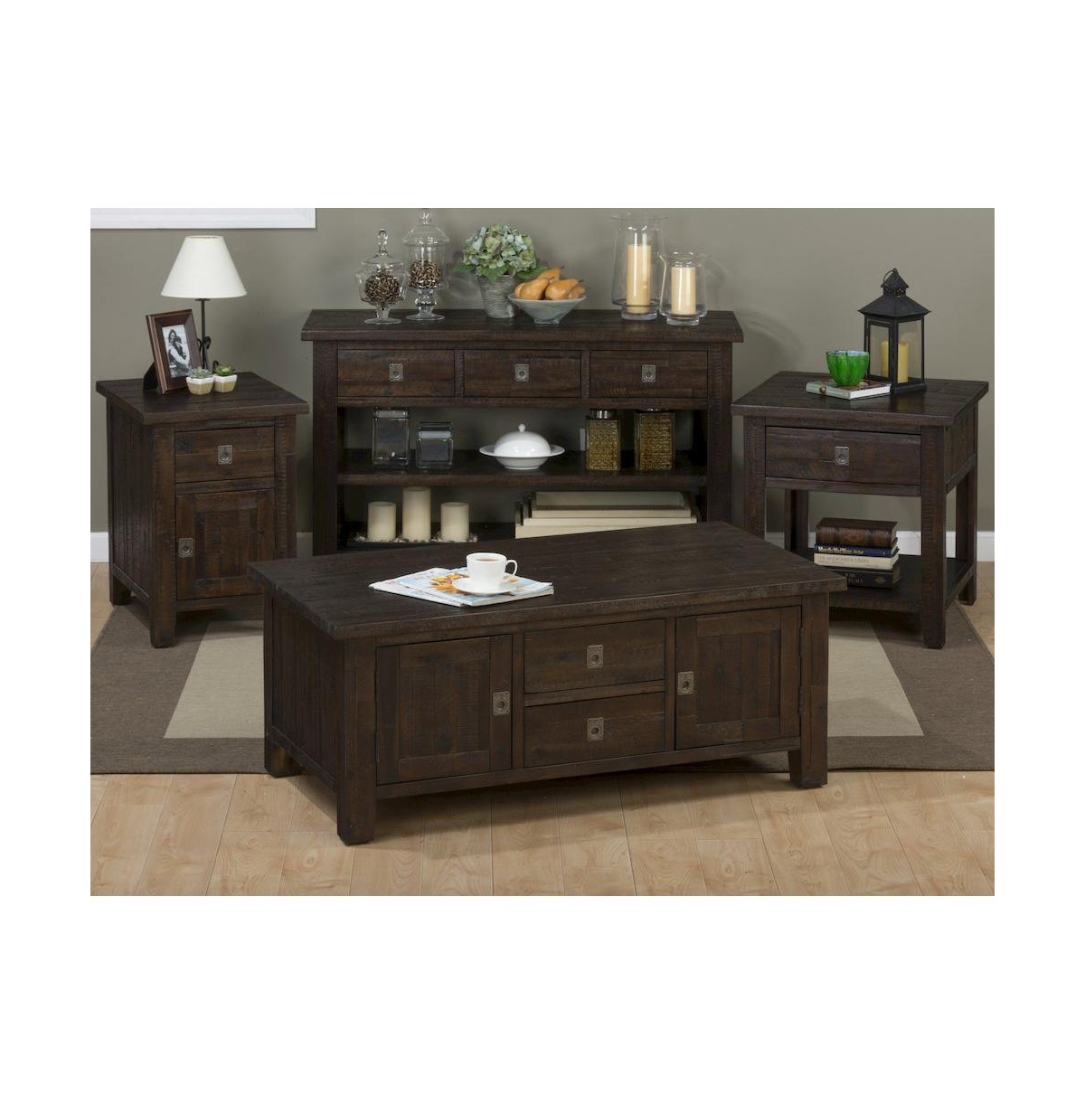 Jofran Kona Grove Distressed Rustic Solid Acacia Rectangle 48" Coffee Table