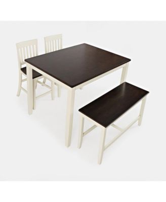 Decatur Lane Farmhouse 4 Piece Solid Wood Counter Height Set