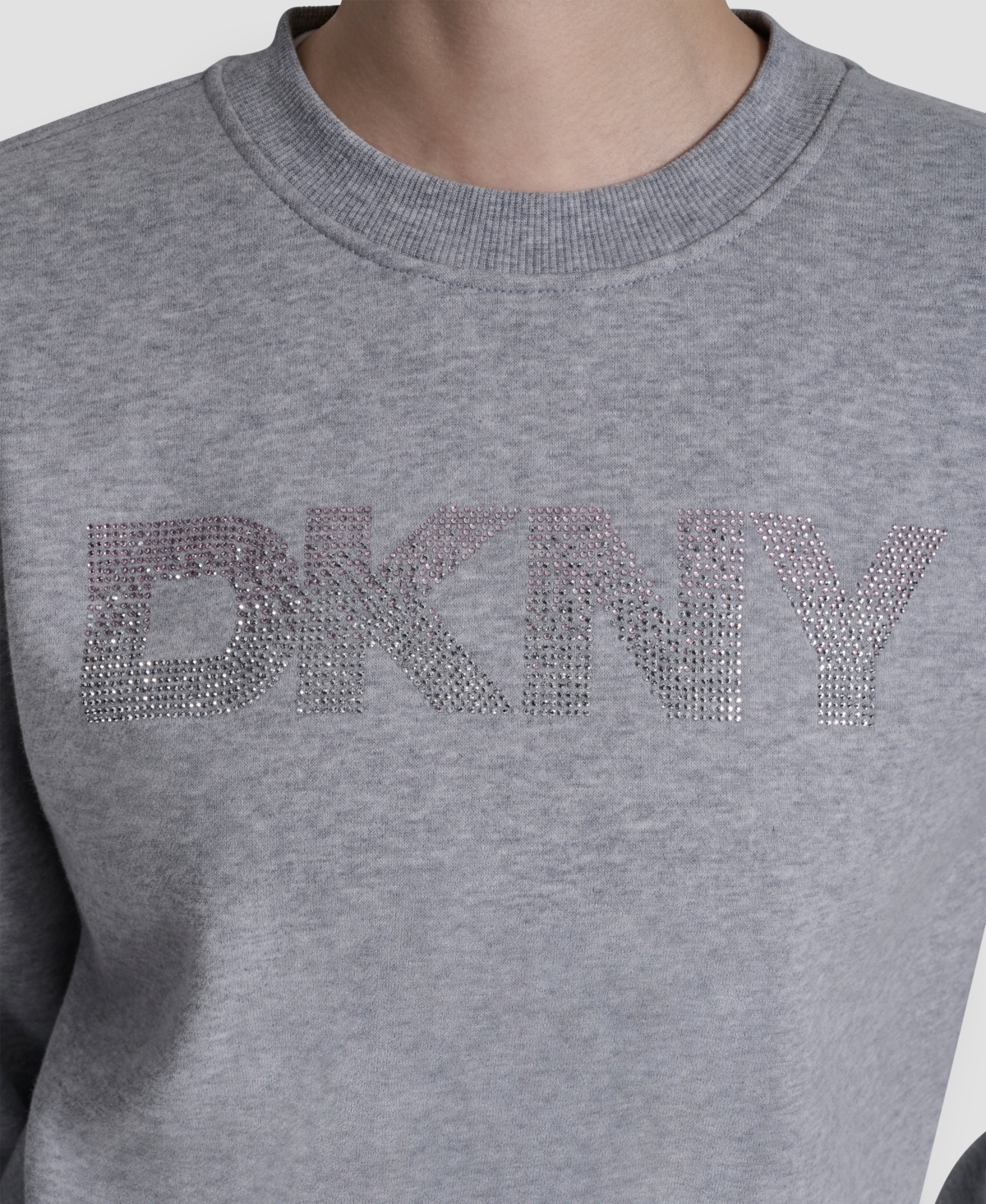 Dkny Sport Women's Nolita Rhinestone Logo Crewneck Sweatshirt