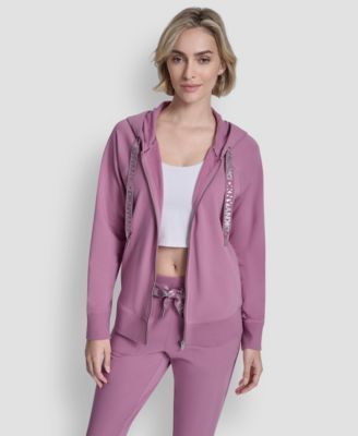 Women's Two-Tone Logo Drawcord Zip Hoodie