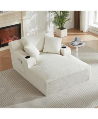 Oversized Chaise Lounge Indoor Sleeper Sofa - No Assembly