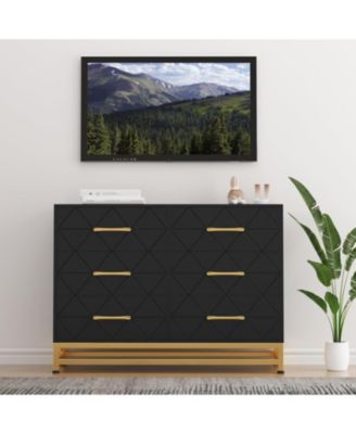 6-Drawer Dresser for Bedroom & Closet Tall Chest with Soft-Close Glides, Anti-Tip Kit | 28.7" H Space Saving Storage Organizer 