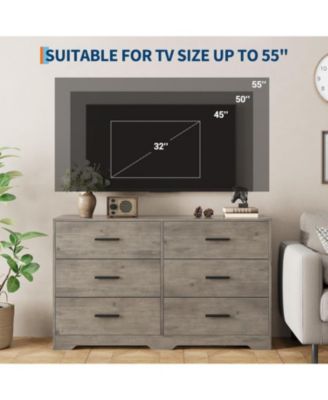 6-Drawer Dresser – Modern Wooden Chest with Metal Handles, Perfect Organizer for Bedroom, Closet, or Living Room.