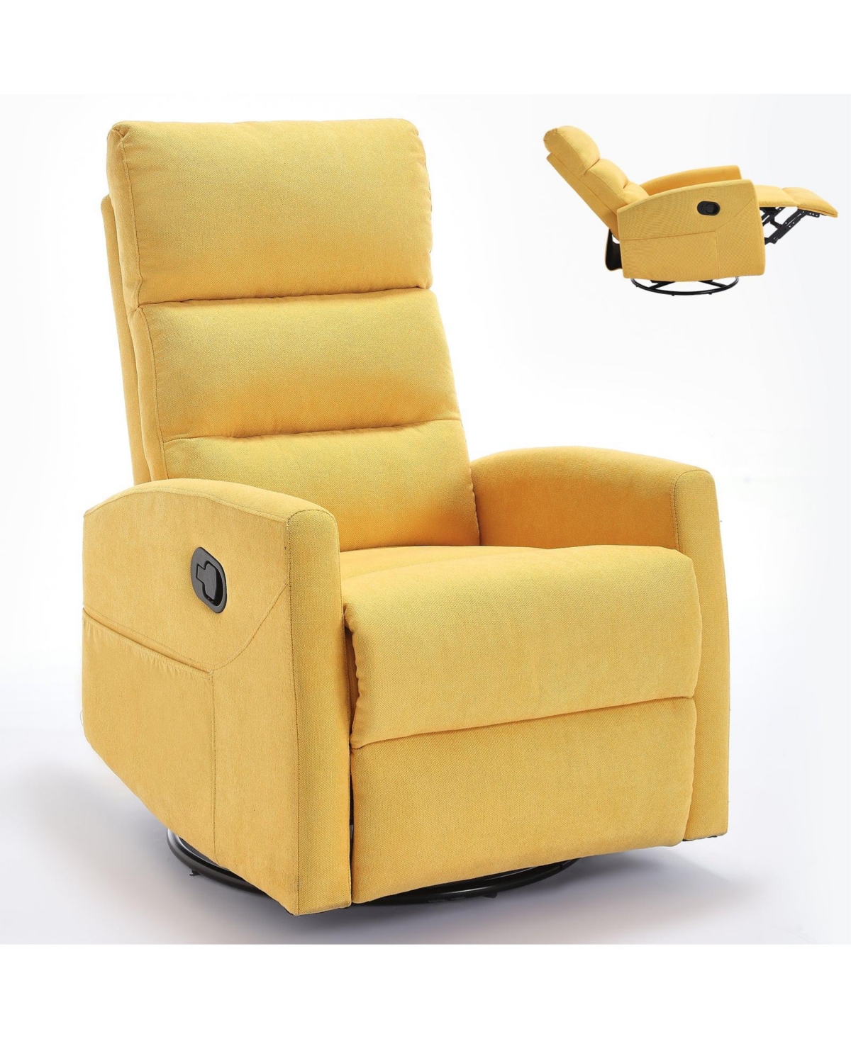 Boyel Living Manual Recliner Chair with Rocker and Swivel Fabric for Room