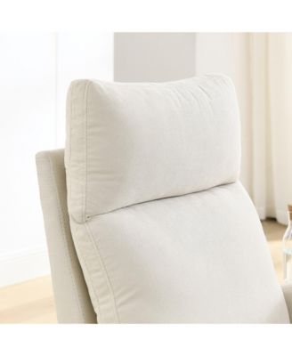 27.6" W Modern Accent High Backrest Living Room Lounge Arm Rocking Chair, Two Side Pocket