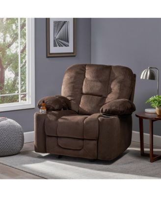 42.5" Wide Fabric Manual Recliner Chair with Dual Cup Holders
