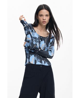 Women's Fine Floral-Texture Sweater