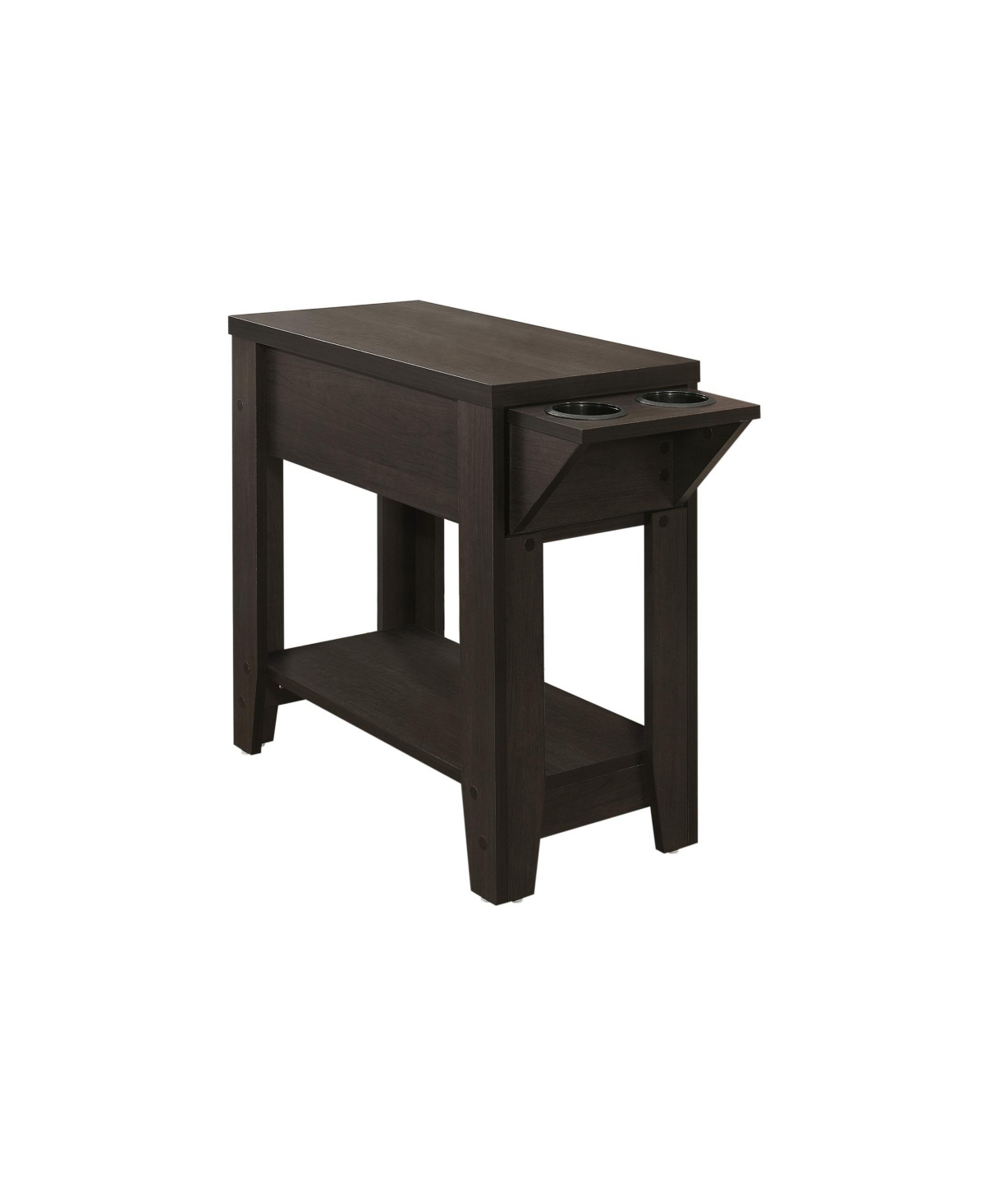 Lovmor Accent Table, Side, End, Storage, Lamp, Living Room, Bedroom, Brown Laminate, Transitional