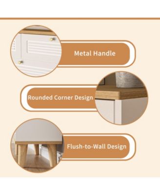 Slim Flip Door Shoe Cabinet 12-20 Pairs MDF Entryway Storage