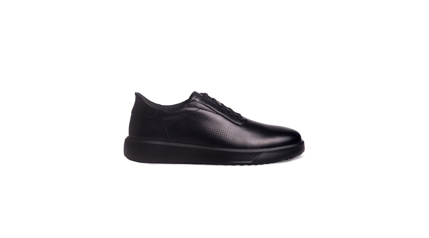 Мужские кроссовки Marc Joseph New York Harbor Rd Hands-Free Slip On Technology Lightweight, цвет: Чёрный кожаный / Чёрный — фото 6
