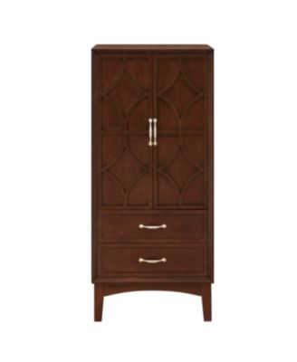 53.5" Mid Century Modern Walnut Kitchen Pantry Storage Cabinet with Doors & Drawers