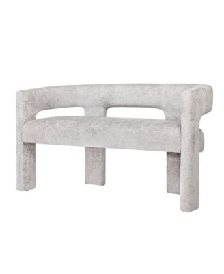 Gwen Modern Luxury Jacquard Fabric Upholstered Sculpture Bench
