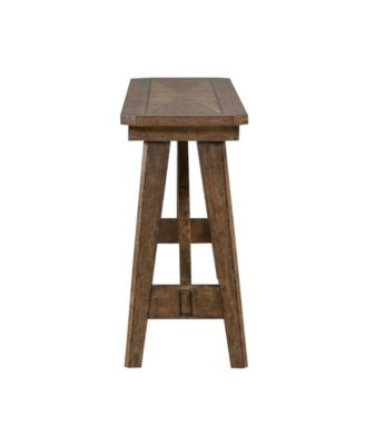 Carolina Park Sofa Table for Living Room - Amber Brown Oak