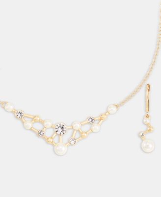 Stone Cluster Bar Statement Necklace & Earrings Set