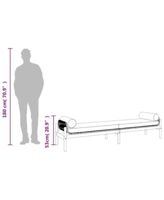 Garden Bench Black and Cream