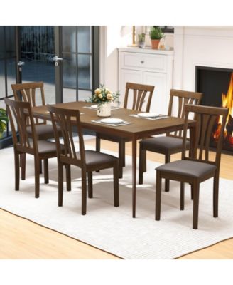 Dining Chairs Set of 2 Linen Fabric Dining Room Chairs with Hollowed Backrests