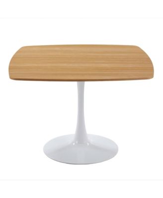 42 Inch Square Dining Table for 4-6 Person, Modern Table with Sturdy Metal Pedestal Base