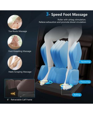 Full Body Zero Gravity SL Track Massage Chair w/ Negative Ion Generator