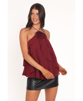 Women's Zorina Halter Neck Chiffon Top
