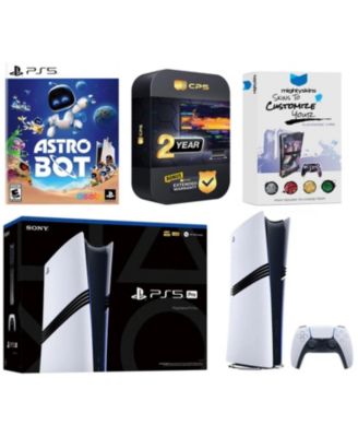 PlayStation 5 Pro Digital Bundle with Astro Bot Game, MightySkins Code and 2 Year Extended Warranty