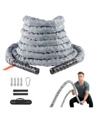 SUGFIT Battle Rope 30Ft 1.5" Heavy Exercise Rope with Protective Sleeve