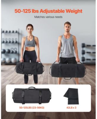 SUGFIT Workout Sandbag Adjustable 50–125 LB Power Bag for Strength Training (Unfilled)