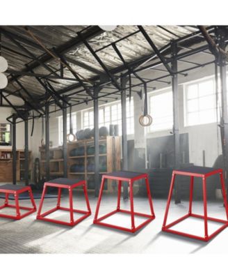 SUGFIT Plyo Jump Box Set 12/18/24/30" Agility Training Box Red