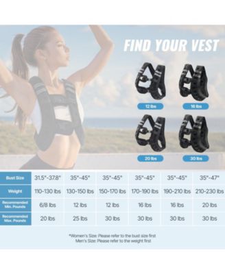 SUGFIT Weighted Vest 12 LB Adjustable Fitness Vest with Reflective Strips