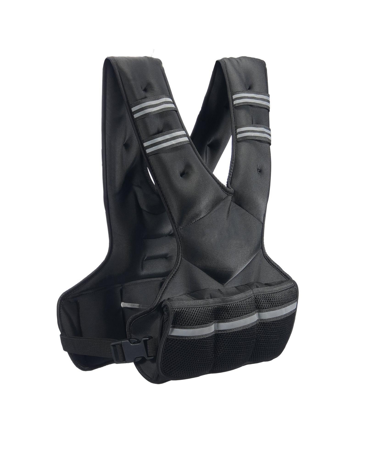 Sugfit Adjustable Weighted Vest 20–32 Lb with Iron Sand Weights and Reflective Strips