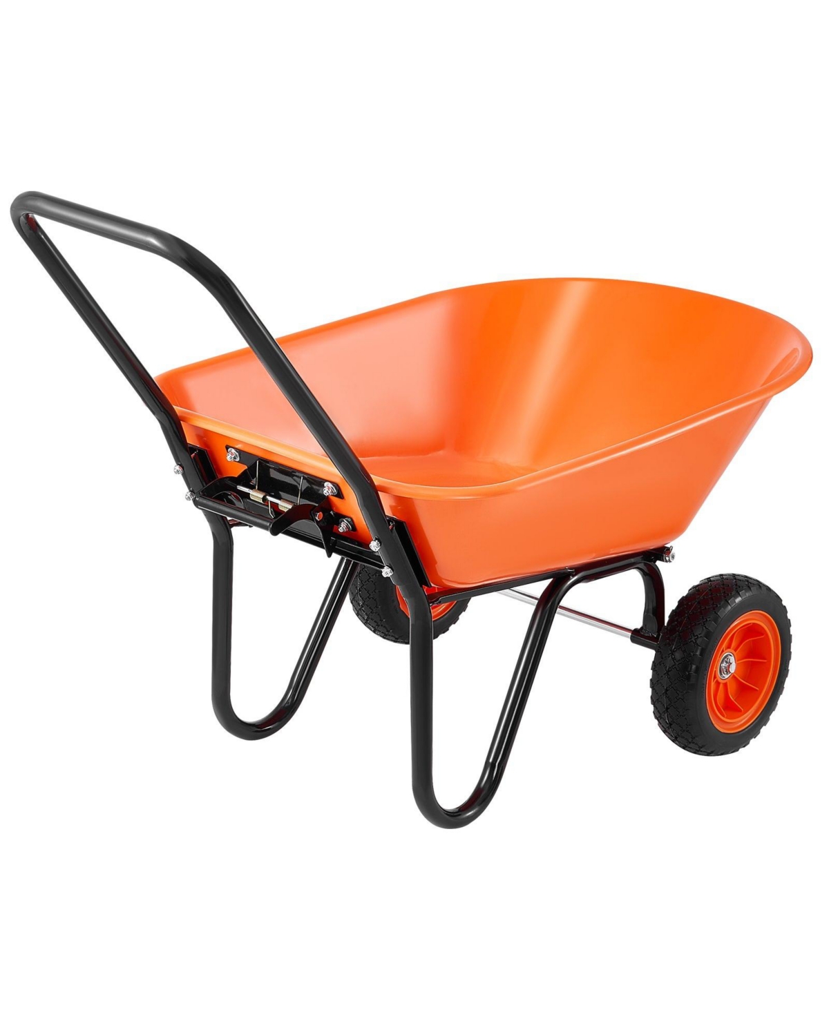 Sugfit 2-Wheel Wheelbarrow with 5 Cu.Ft Capacity & Easy-Grip Handle