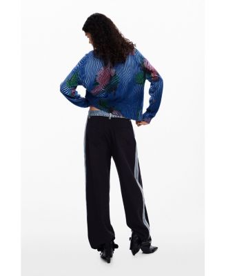 Women's Floral cardigan sweater