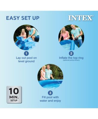 Easy Set 15ft x 33in Inflatable Kid Family Swimming Pool with Filter Pump