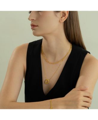 18K Gold Plated Sterling Silver Luxe Necklace Layers Set Holiday Gift Idea