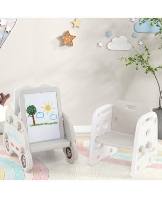 5 in 1 Convertible Toddler Slide and Art Easel Set