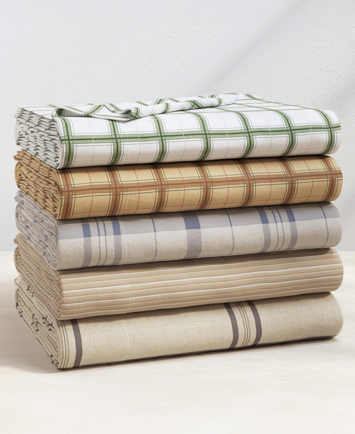 Linery & Co Ultra-Soft Turkish Cotton Plaid Flannel Sheet Set