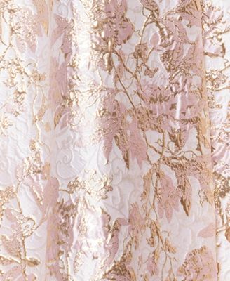 Petite Off-The-Shoulder Metallic Jacquard Gown