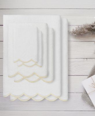 Adornia Scallop Cotton 6-Pc. Towel Set