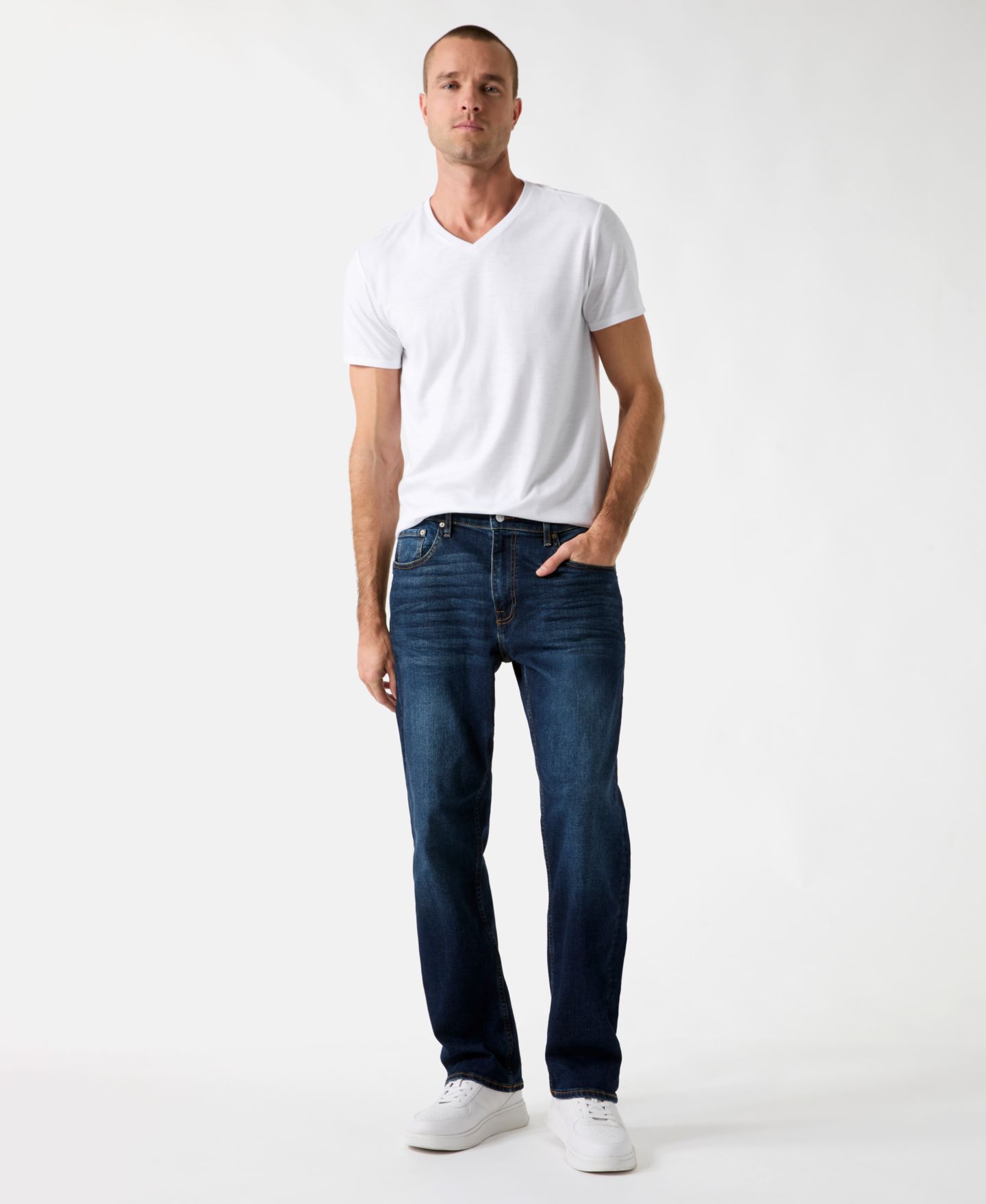 Мужские джинсы GUESS Damon Relaxed Jean, цвет: Синий — фото 2