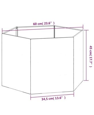 Planter Rusty Corten steel Medium Decorative Inlays Planter