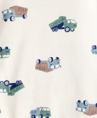 Baby Boys' Striped Print Hooded Zip-Up Jacket, Bodysuit and Pants, 3-Piece Set