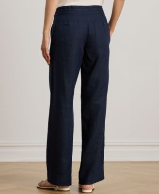 Petite Wide-Leg Linen Pants