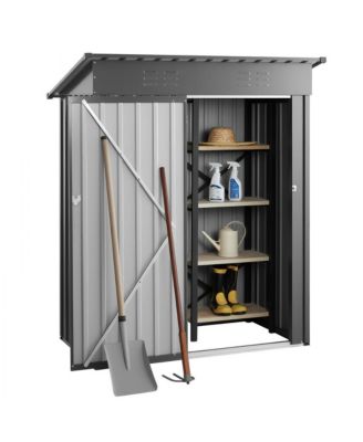 Metal Tool Storage Shed with Waterproof Roof and Air Vents