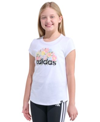 Girls' 8-16 Essential Short-Sleeve Ribbed Crewneck T-Shirt
