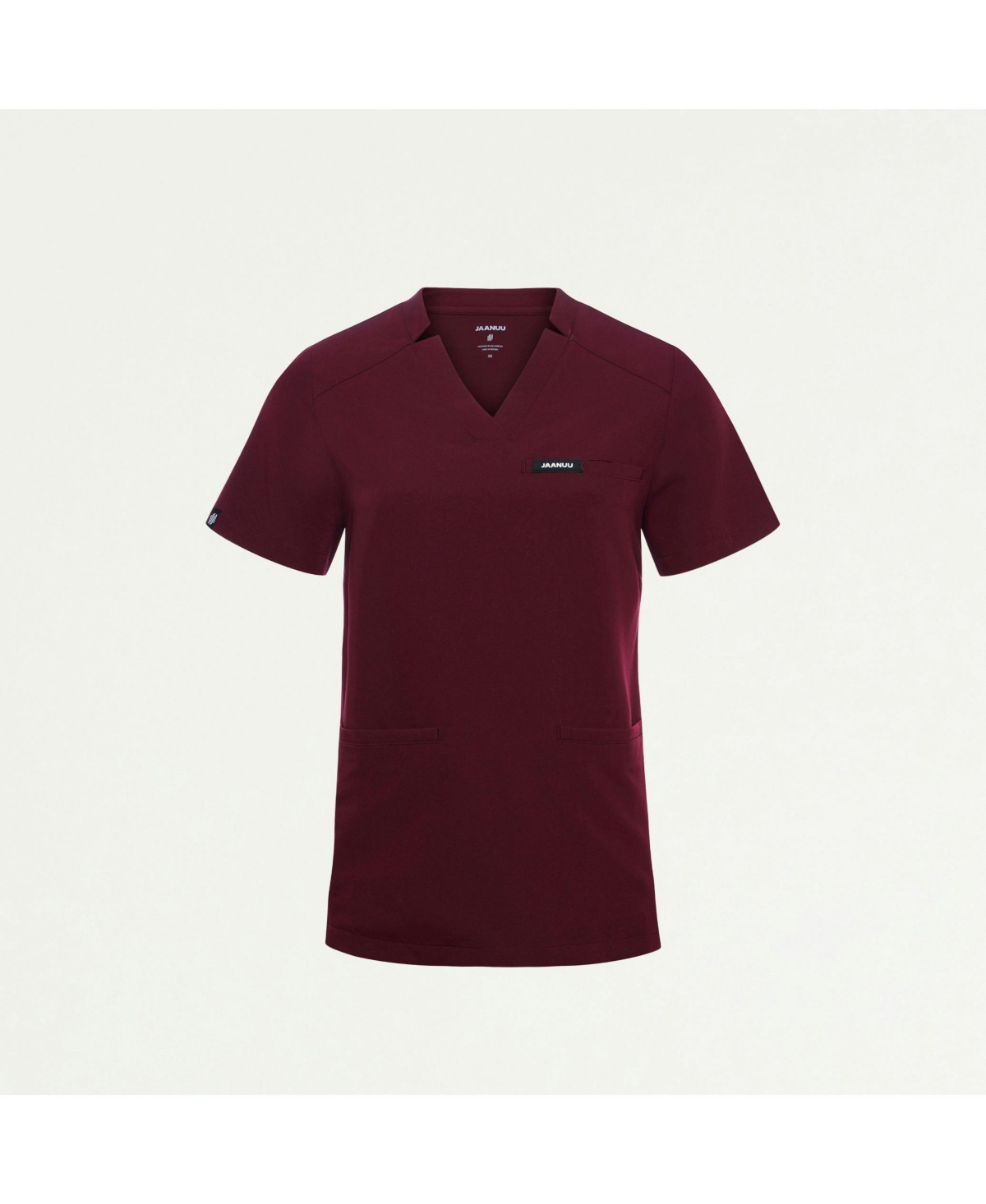 Jaanuu Women's Helia 3-Pocket Slim Notched V-Neck Scrub Top