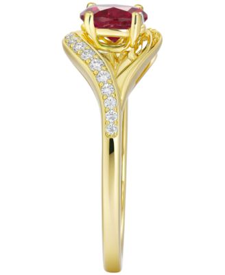 Lab Grown Multi Gemstone Ring in Sterling Silver (also in 14k Gold Over Sterling Silver)